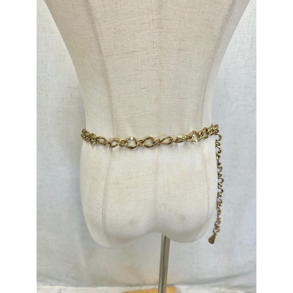 Vintage Gold Tone Multi Strand Layered Chain Belt Statement Accessory Wrap - Picture 6 of 16